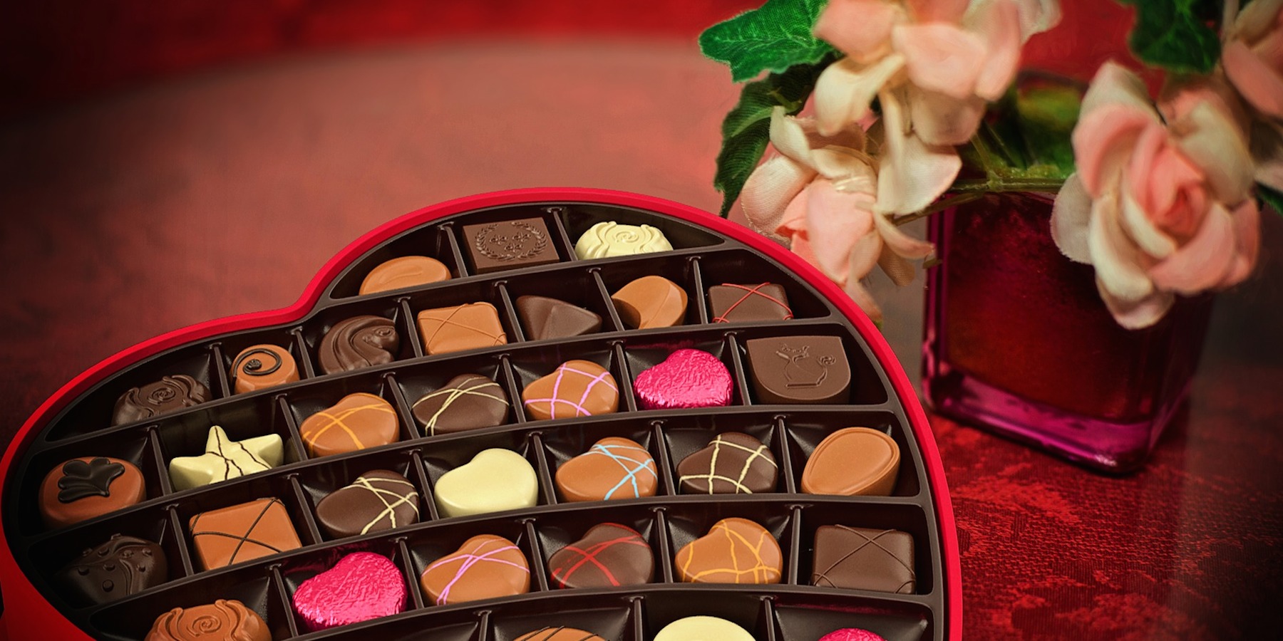 Valentine's Chocolates and Flowers